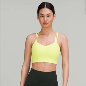 Lululemon Like a Cloud Ribbed Longline Bra B/C Cup - Electric Lemon